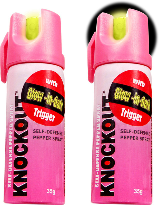 Knockout Super Powerful OC Pepper Spray for Multiple Attackers with Night Use Trigger , For Women Safety (Pack of 2) Pepper Stream Spray