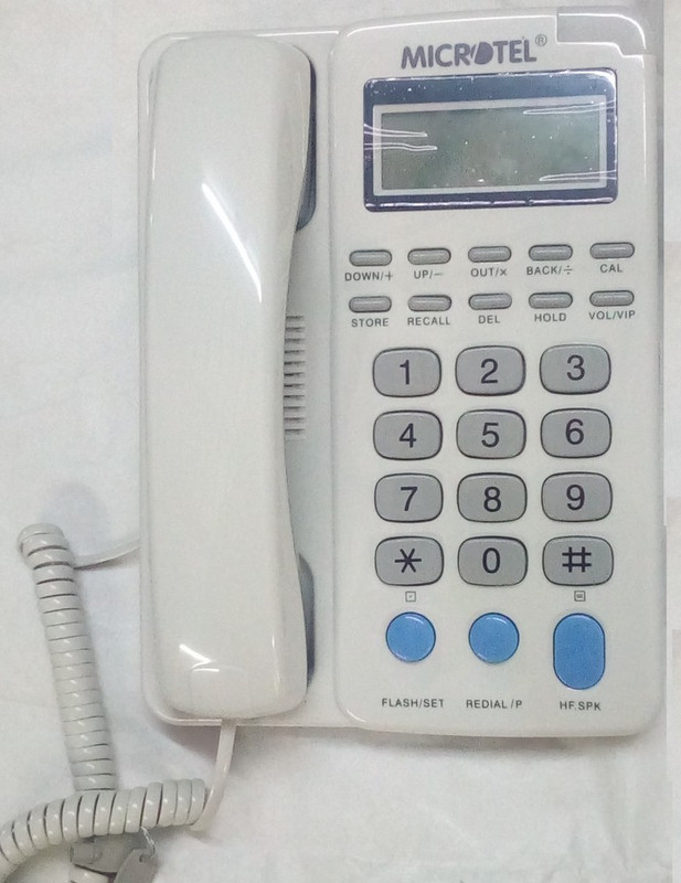 Microtel Caller ID Telephone for Home Office Intercom Corded Landline Phone(White)