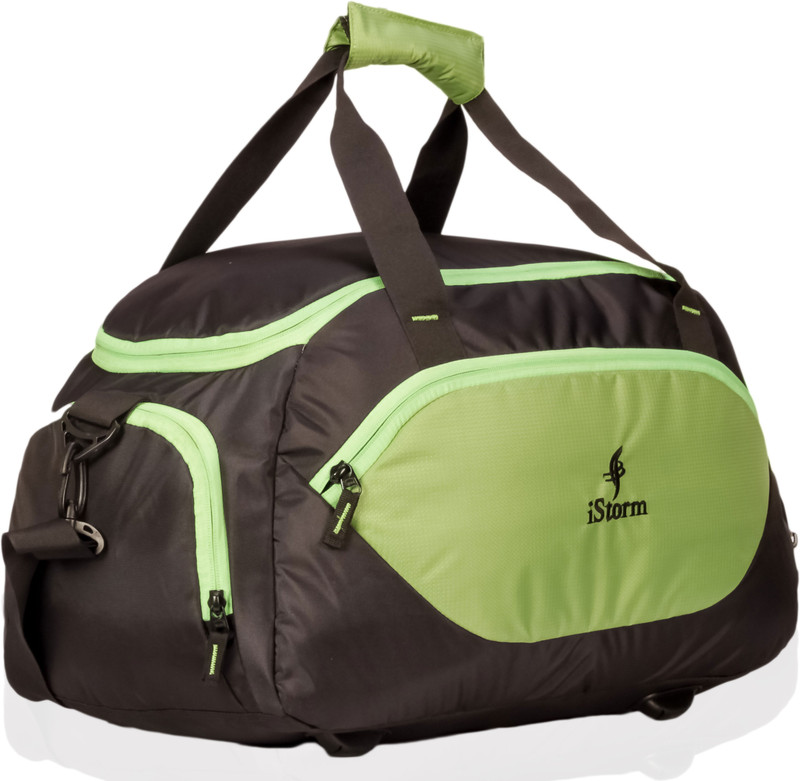 istorm Delta Parrot Green & Black Small Travel Bag  - Medium(Green, Black)