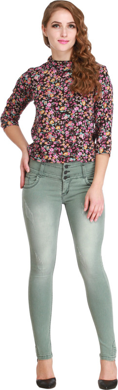 Cali Republic Skinny Women Green Jeans