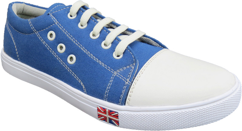 lejano New style Sneakers For Men(White, Blue)