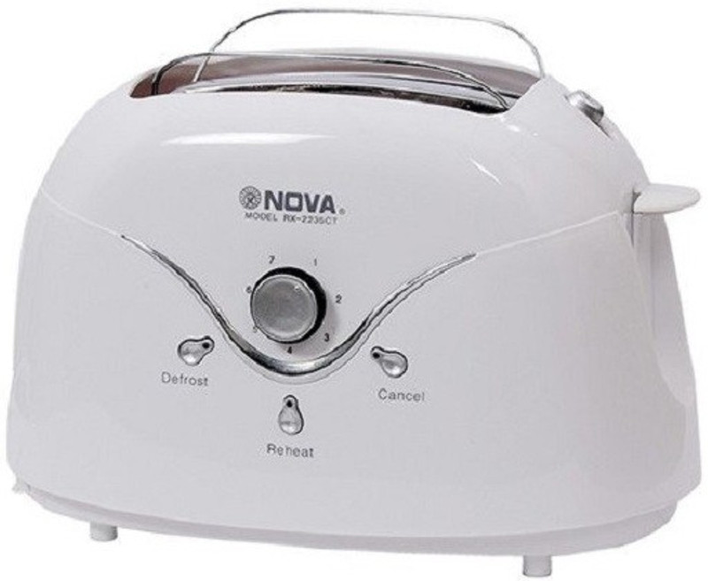 Nova RX-2235CT 800 W Pop Up Toaster(White)