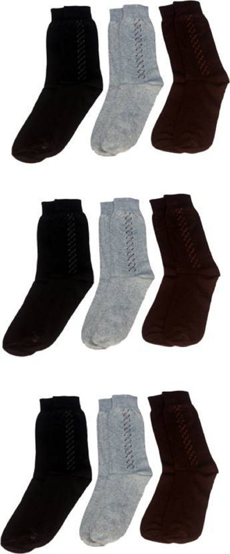 fashoz Men & Women Mid-Calf/Crew(Pack of 9)