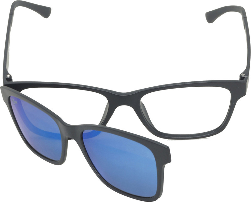 FIZAN Rectangular Sunglasses(Clear, Blue)