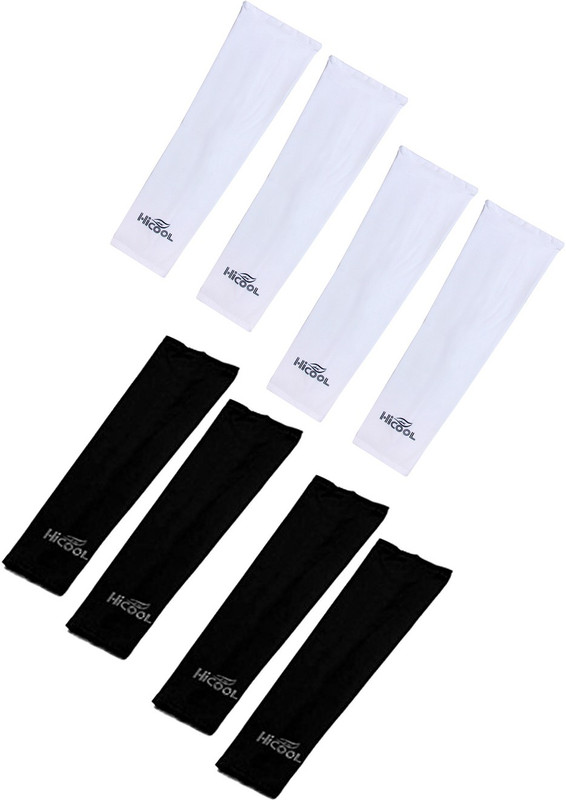 Sportshour UV Protection arm sleeve (pack of 4pair) Fitness Band(Black, White)