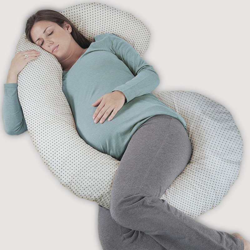 Humble Story Polka Dots Pregnancy Pillow Pack of 1(White)