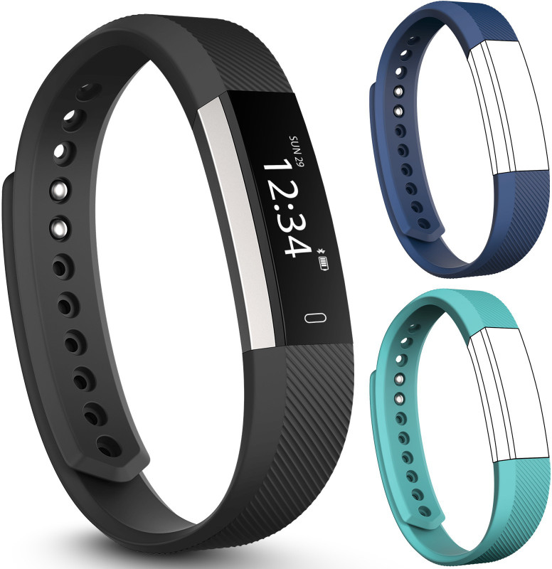 fbandz AltumHR-2Strap Fitness Smart Band(Blue, Teal Strap, Size : Free Size)