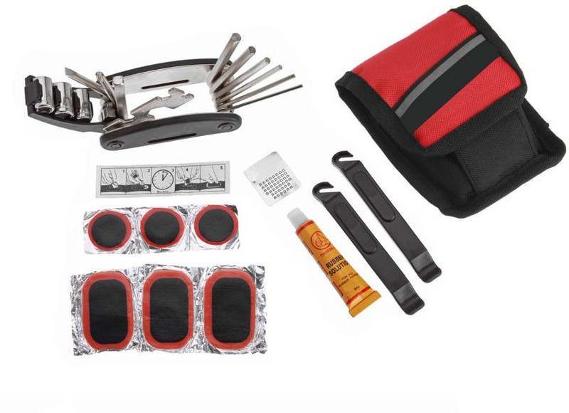 Futaba 2685OUT Cycling Bicycle Portable Tire Repair Multifunctional Kit - Red