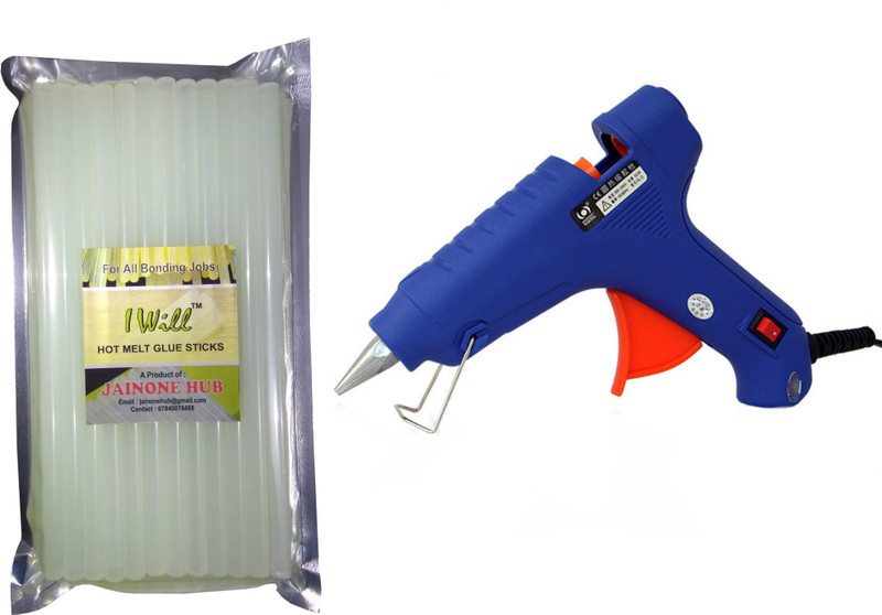 iwill Transparent Hot Melt Glue Sticks With 40W Gun For Decoration - 7 g