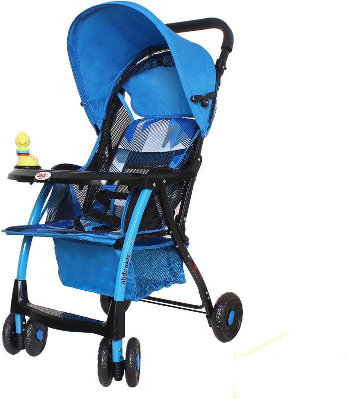 abdc kids Baby Pram & Stroller Comfy Blue Light Weight Easy Folding Pram(Multi, Blue)