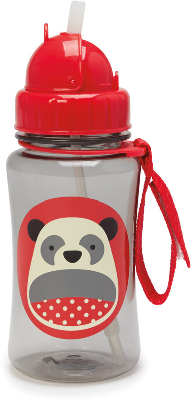Skip Hop Zoo Straw Bottle, Holds 12 oz, Panda - 350 ml(Multicolor)