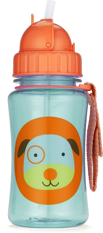 Skip Hop Zoo Straw Bottle, Holds 12 oz, Darby Dog - 350 ml(Multicolor)