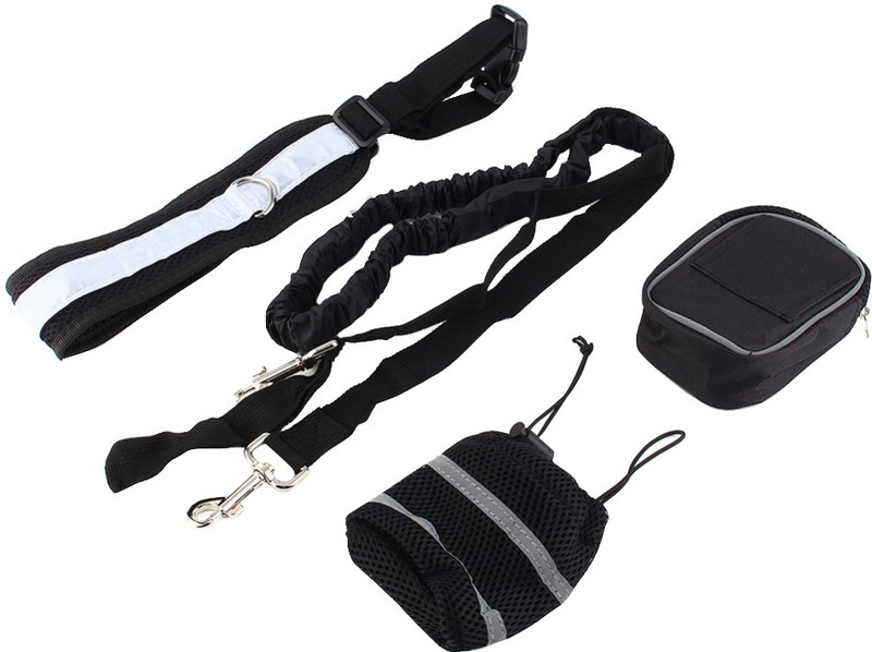 FUTABA Waist Leash Jogging /Running/ Walking Leash Belt 144 cm Dog Chain Leash(Black)