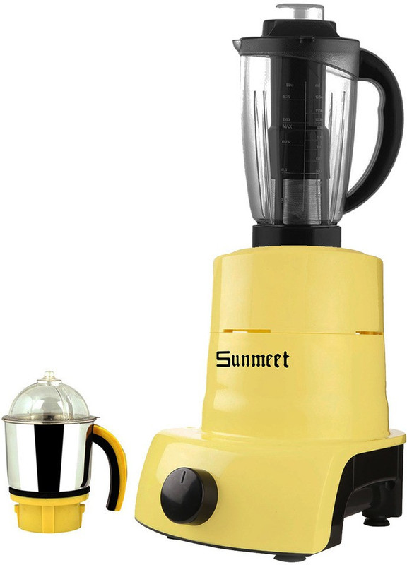 Sunmeet ABS Plastic Body Brand Outlet model_MA_489 ABS Plastic YPMA17_489 600 W Juicer Mixer Grinder(Yellow, 2 Jars)