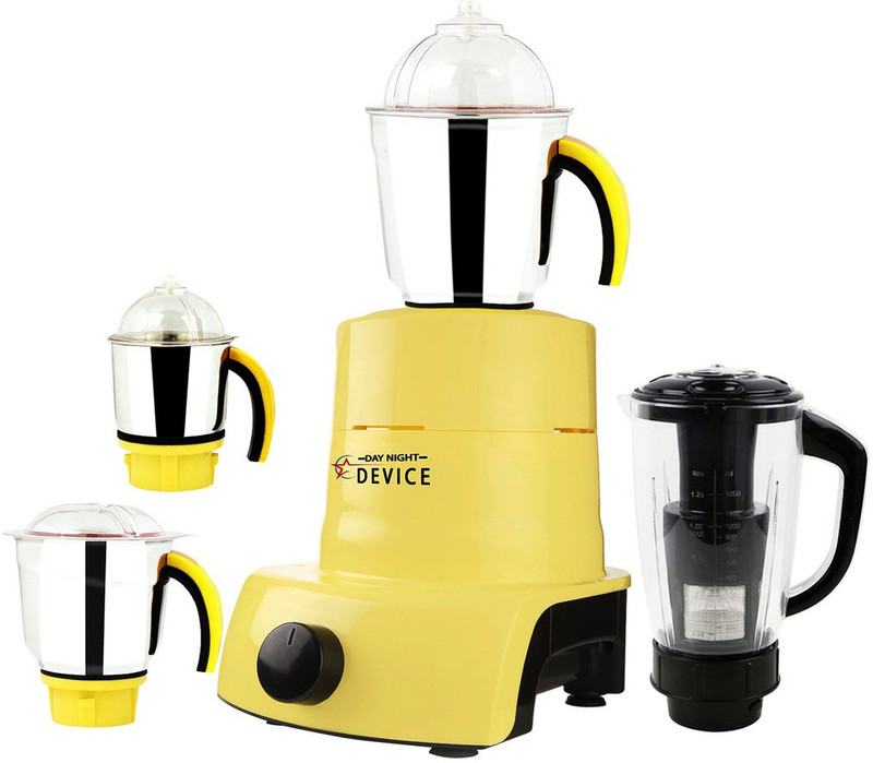 Day-Night Star Device ABS Plastic Body Brand Outlet model_MA_461 ABS Plastic YPMA17_461 750 W Juicer Mixer Grinder(Yellow, 4 Jars)