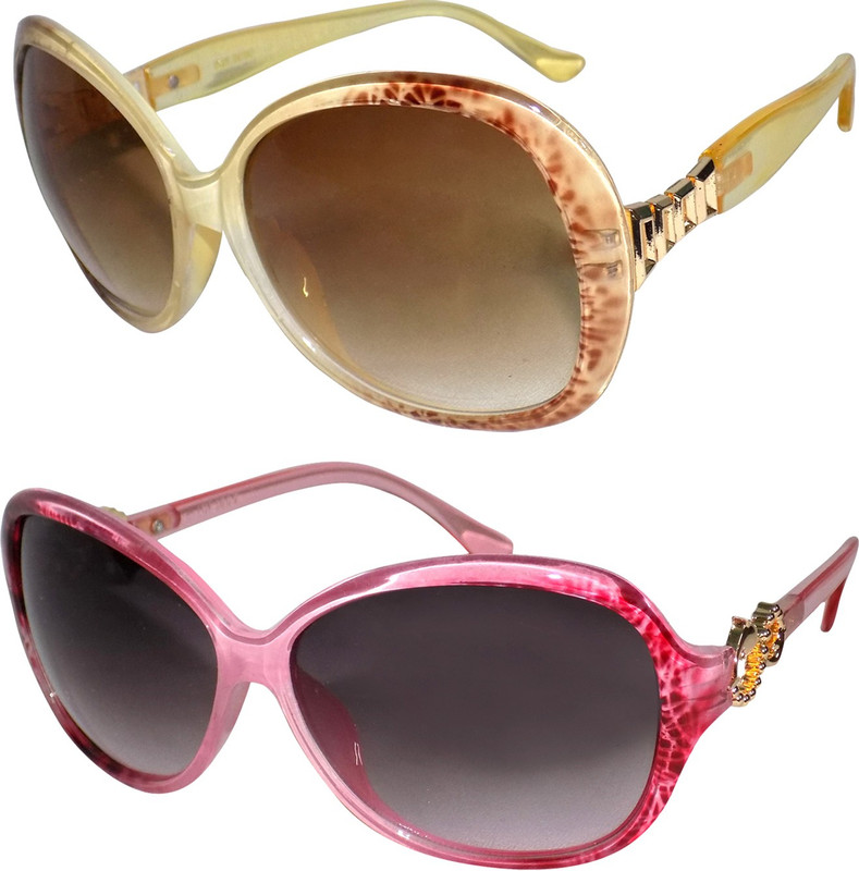 Forty Hands Over-sized Sunglasses(Brown, Black)