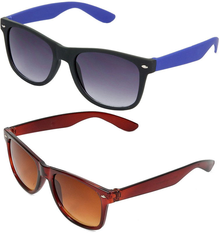 Forty Hands Wayfarer Sunglasses(Blue, Brown)