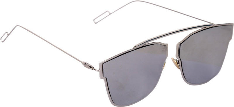 zekonis Oval Sunglasses(Silver)