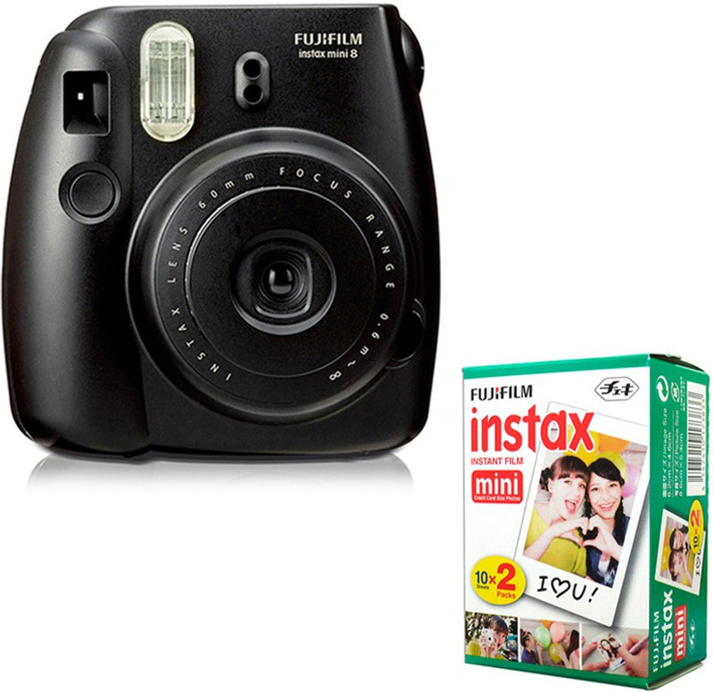 Fujifilm Instax Mini 8 (With Film) Instant Camera(Black)