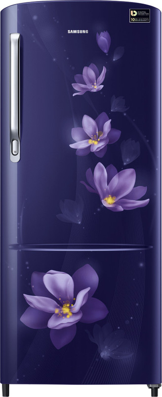 Samsung 192 L Direct Cool Single Door 4 Star Refrigerator(Magnolia Blue, RR20M172YU7/HL,RR20M272YU7/NL) Samsung 192 L Direct Cool Single Door 4 Star Refrigerator(Magnolia Blue, RR20M172YU7/HL,RR20M272YU7/NL)