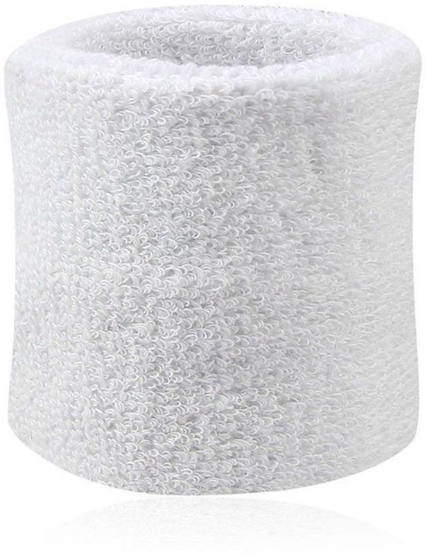 SKERA K1375325 Pair of Exercise Wrist Sweat bands Fitness Band(White)