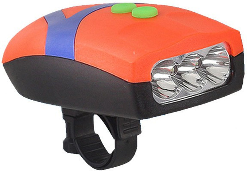 FurMito 3 LED Front Head Light+Electronic Bell Horn Hooter Siren Bell(Orange, Blue) FurMito 3 LED Front Head Light+Electronic Bell Horn Hooter Siren Bell(Orange, Blue)