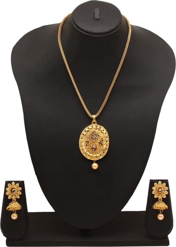 sanaya collection Brass Jewel Set(Gold)