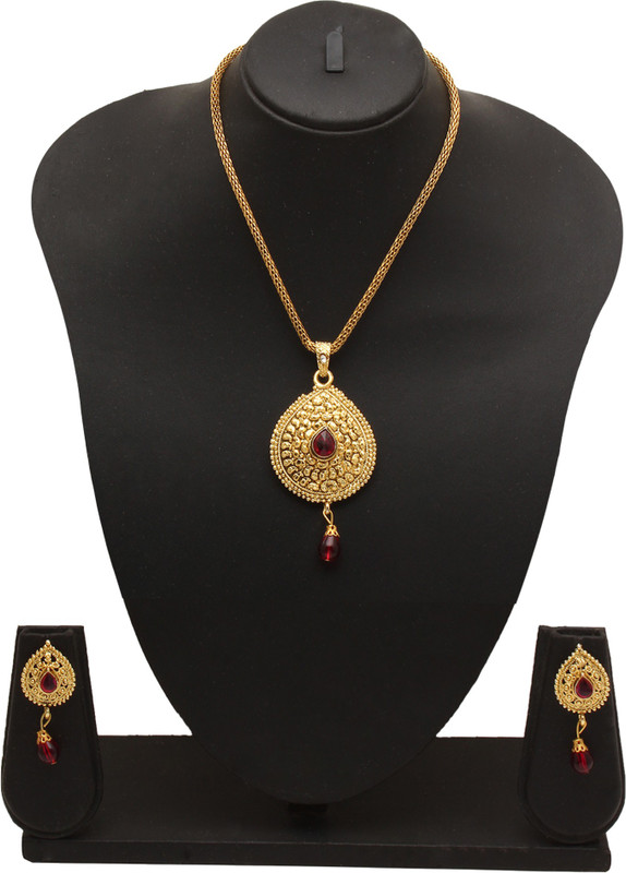 sanaya collection Brass Jewel Set(Gold)