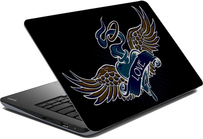 shopkio Love Wings Laptop skin Adhesive Vinyl Laptop Decal 15.6