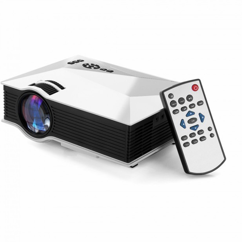 Unic UC46 Mini WiFi Full HD LED with Miracast DLNA Airplay 1200 lm LED Corded Mobiles Portable Projector(White, Black)