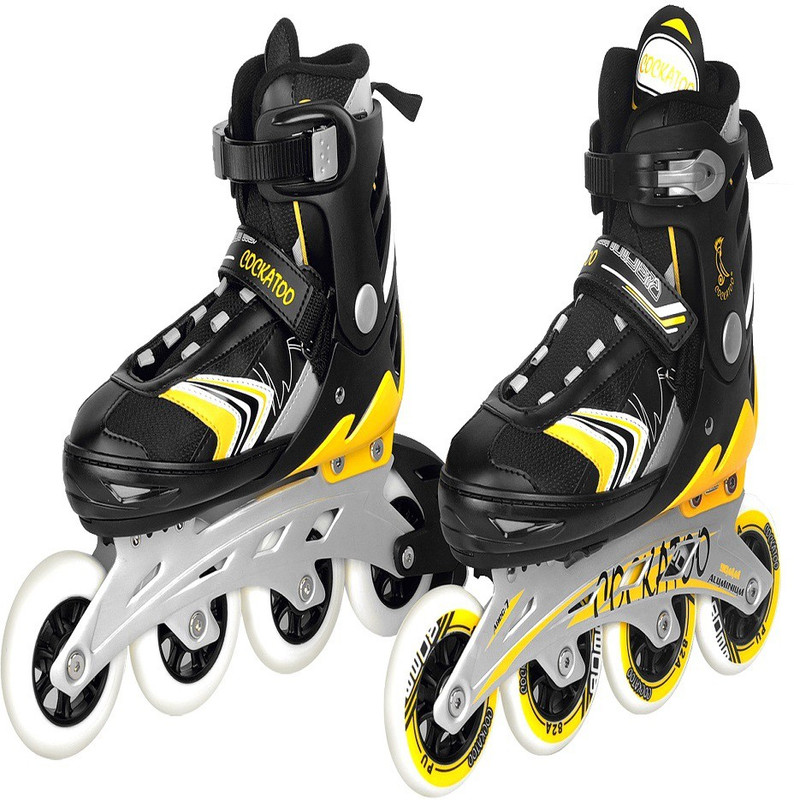 COCKATOO Stylish Big wheels 84mm size medium In-line Skates - Size 3.5-5.5 UK(Multicolor)