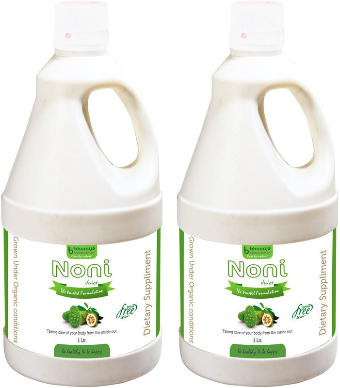 Bhumija Lifesciences Noni Juice (Sugar Free) Energy Drink(2x1 L, Unflavoured Flavored)