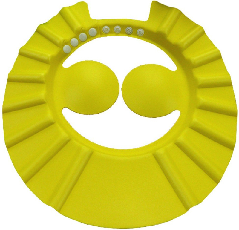 Futaba Adjustable Baby Bath Shower Cap With Ear Shield - Yellow