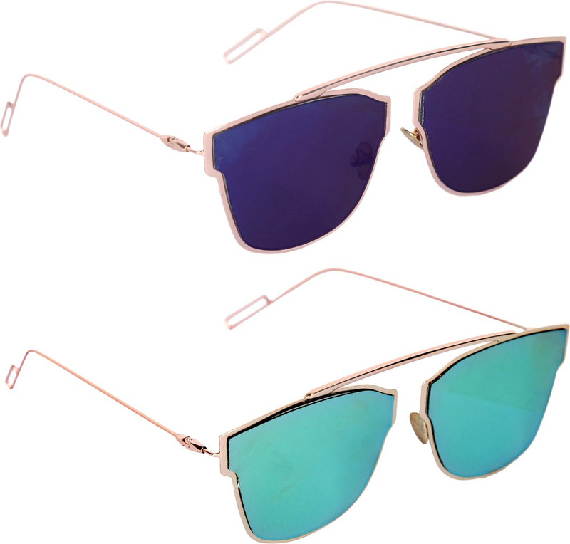 LOPEZ Rectangular Sunglasses(Green)