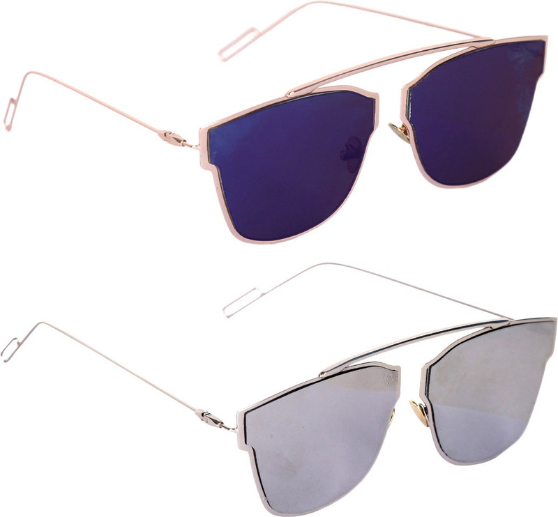 LOPEZ Rectangular Sunglasses(Silver)