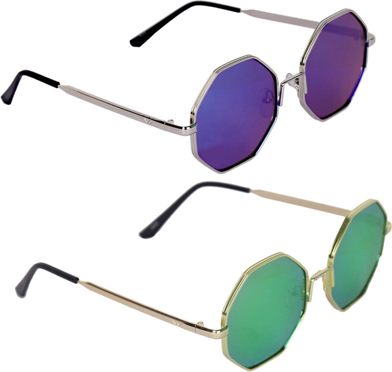 LOPEZ Retro Square Sunglasses(Blue)