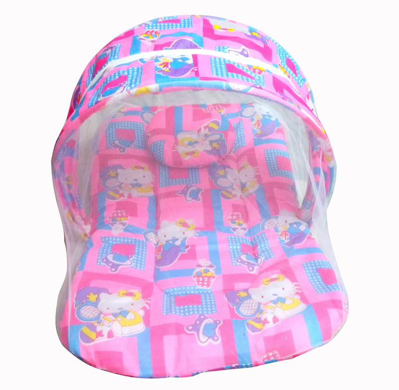 Welo Cotton Kids High Quality Baby Bed cum Net with Chain Opening to Protect from Mosquito Mosquito Net(Multicolor)