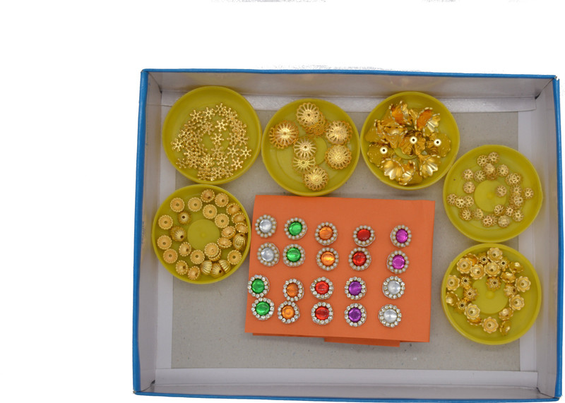 ecaart Golden Flower caps/Stud base for jhumkas making