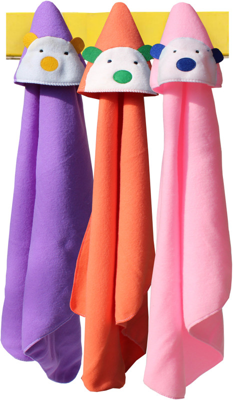 My New Born Solid Single Hooded Baby Blanket(Polyester, Purple, Red, Pink) My New Born Solid Single Hooded Baby Blanket(Polyester, Purple, Red, Pink)