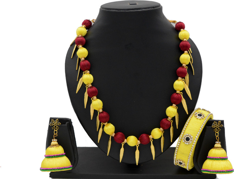 ecaart Silk Dori Jewel Set(Multicolor)