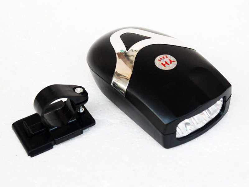 FurMito Bicycle Electronic Bell And LED Front Light(Black)