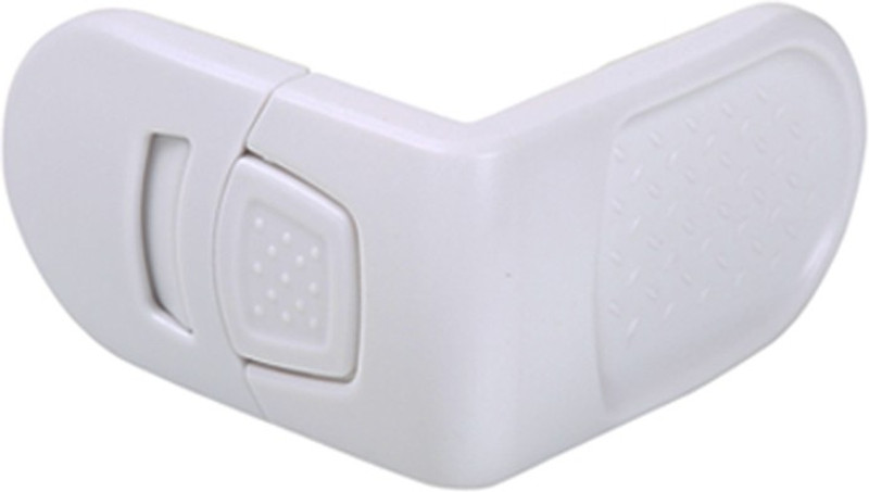 Safe-O-Kid High Quality, Durable L-Shaped Child Safe Drawer Lock (Pack of 1)(White)