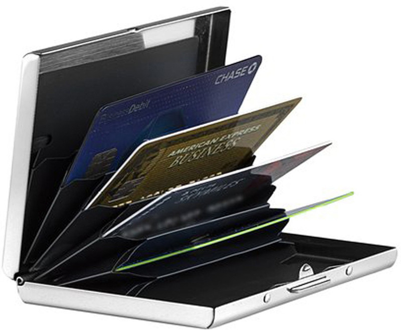 billion Deal Stylish Executive Steel Plain ATM 6 Card Holder(Set of 1, Silver)