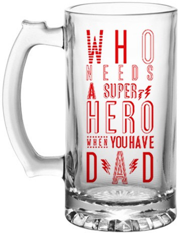 mugshug fathers day beer mug Glass Mug(600 ml)