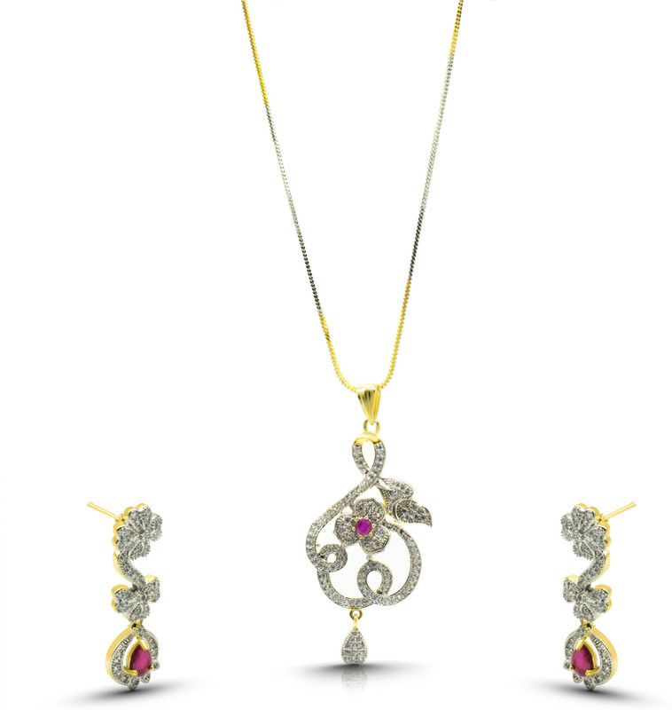 darsh jewel hut Sterling Silver Pendant Set