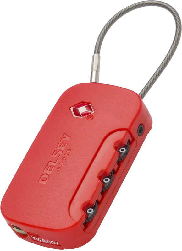 Delsey Travel Necessities Safety Lock(Red)