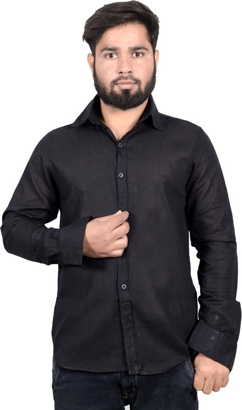agarwal enterprises Men & Women Solid Formal Black Shirt