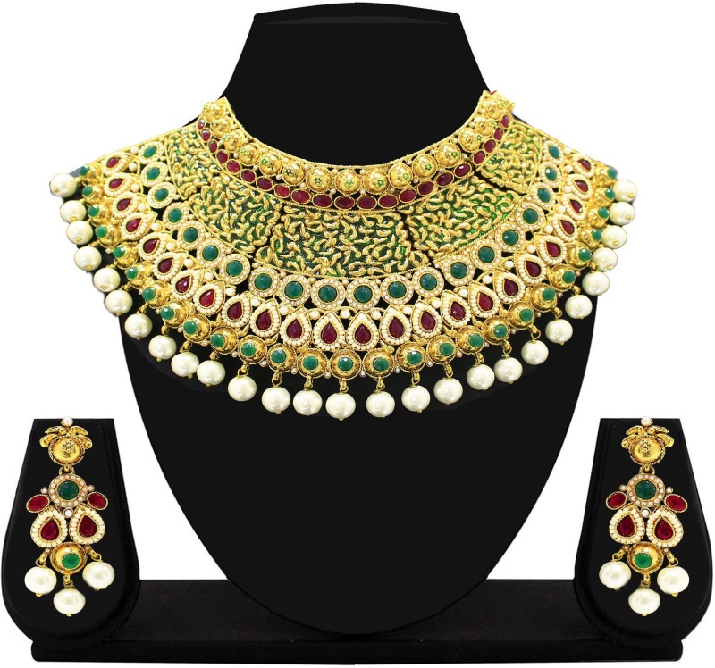 Zaveri Pearls Zinc Jewel Set(Multicolor)