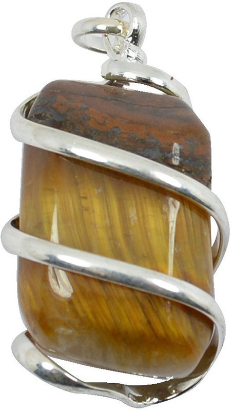 air9 TIGER EYE TUMBLED SPIRAL CAGE SHAPED PENDENT Crystal Crystal
