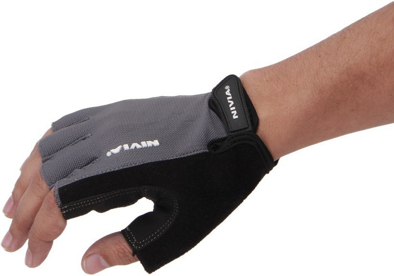 Nivia Python Small Micro Lather Gym & Fitness Gloves (S, Black, Grey)